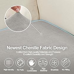 WEYOND Chaise Couch Cover L Shape Large Super