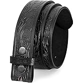 UpFind Men Women Western Belt Strap for Jeans Dress Cowboy Leather Belt Strap without Buckle