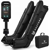 Maxtorc FSA-HSA Eligible Compression Recovery Boots, Air Boots Pressotherapy Boots 50-250 mmHg, Full Leg Compression Massager for Improved Circulation, Lipedema, Lymphatic Leg Massager, Pain Relief
