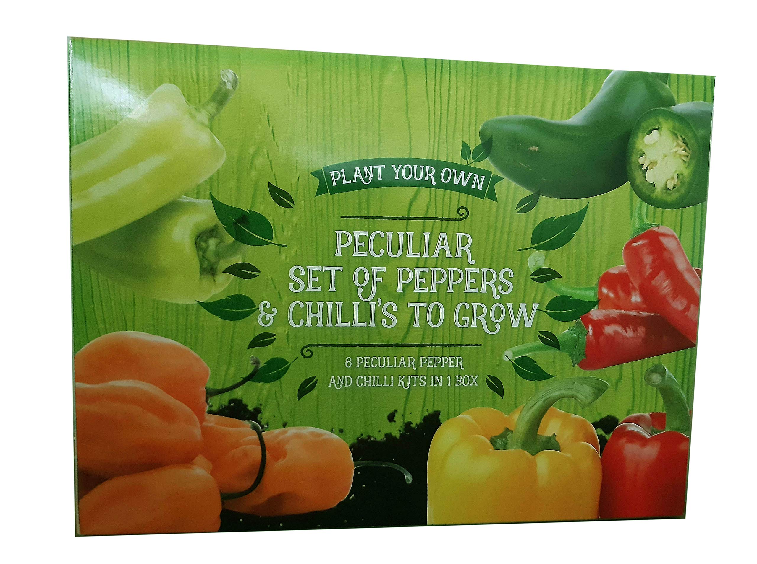 A to Z 82002 Plant Your Own Peculiar Peppers and Chillies to Grow Set, 8x20x15 cm - Multi-Colour
