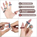 Mr. Pen Spiky Sensory Rings 10 Pack Stainless Steel Anodized Fidget Rings view 4