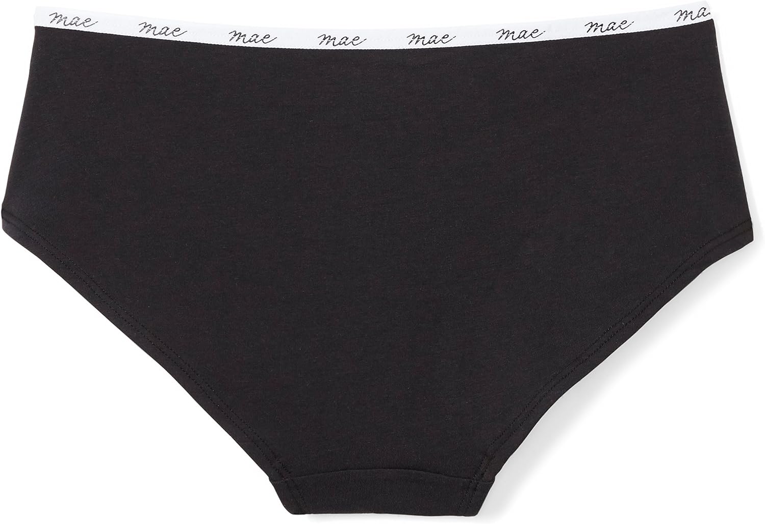  Brand - Mae Women's Logo Elastic Cotton Hipster Underwear, 3 Pack: Clothing