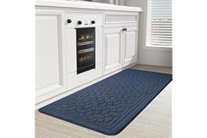 Color&Geometry Kitchen Rugs, Non Skid Kitchen Runner Rug Machine Washable Kitchen Floor Mat, Easy to Clean Kitchen Rugs and Mats, 24"x59", Blue