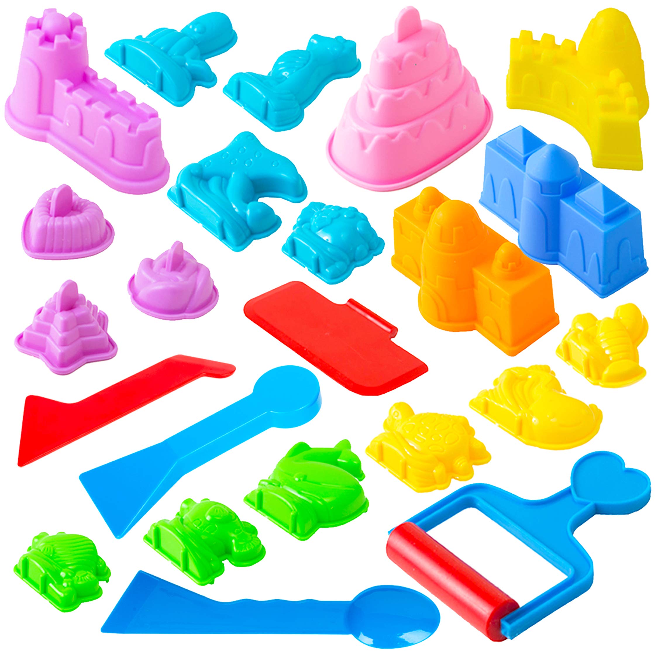 USA Toyz Sand Molds Beach Toys for Kids 23pk Sand Castle Building Kit