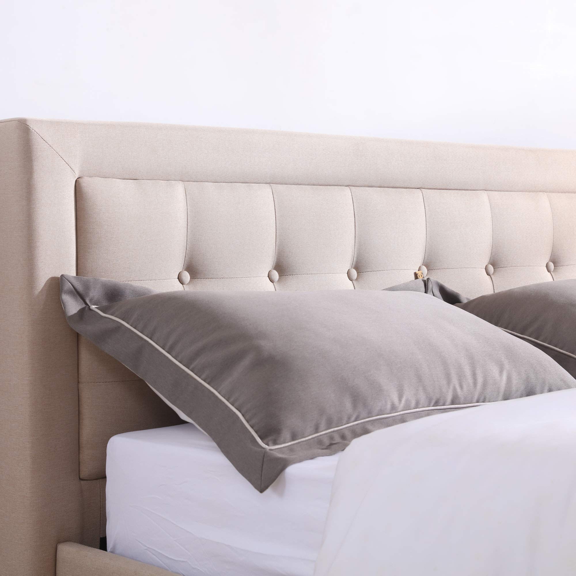 Classic Brands Mornington Upholstered Platform Bed Headboard and