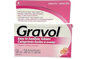 Easy to Swallow GRAVOL (30 tablets) Antinauseant for NAUSEA, VOMITING, DIZZINESS & MOTION SICKNESS