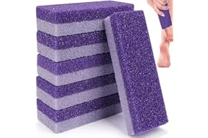 Nylea Pumice Stone for Feet 6 Pack - Gentle and Effective Foot Scrubber, Callus Remover, Foot Exfoliator - Foot Care for Women, Heel Scraper Removes Dead Skin Exfoliating Pedicure Tool for Silky Feet