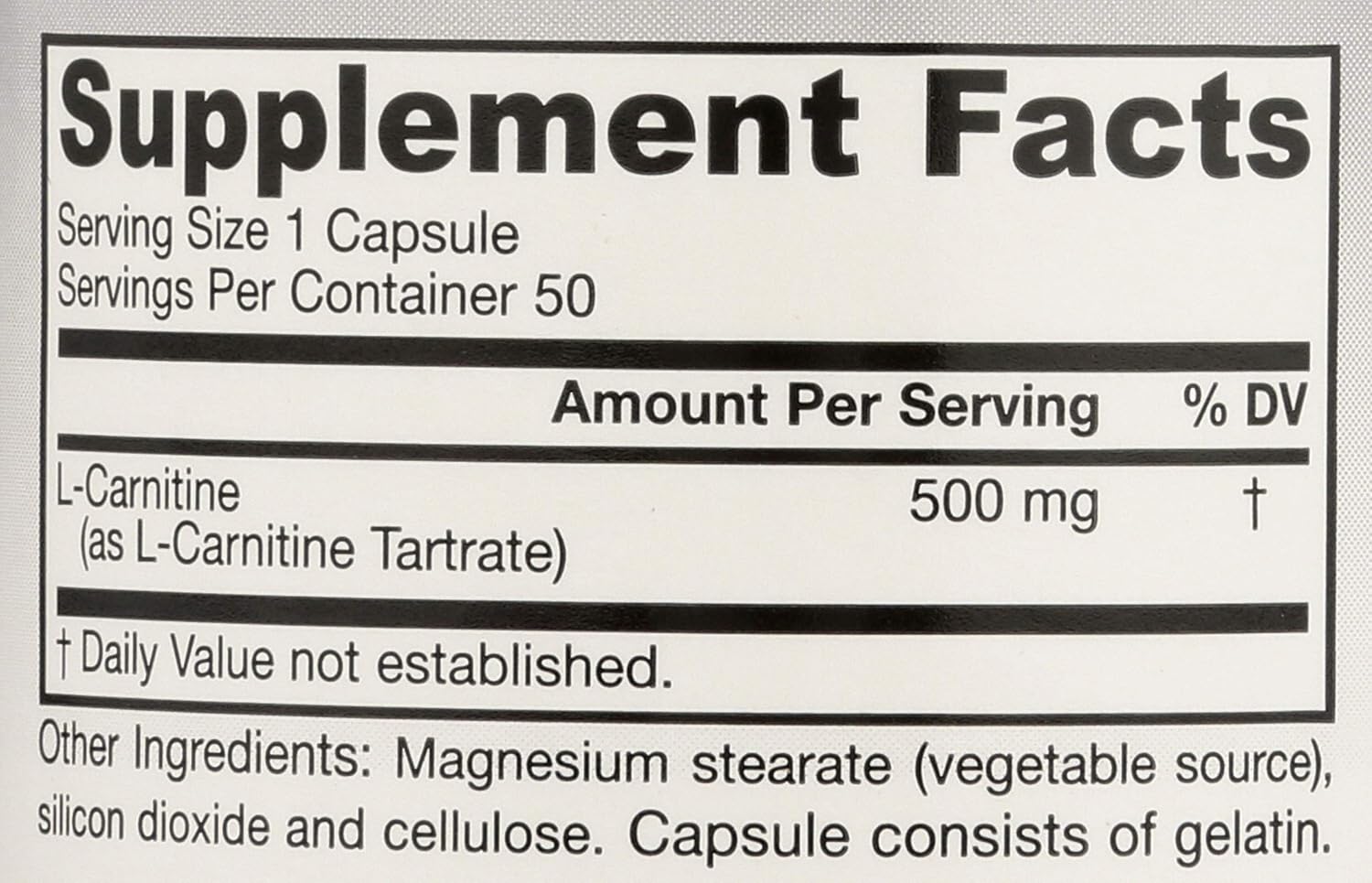Jarrow Formulas L-Carnitine Tartrate, for Brain Energy and Heart Support, 500mg, 100 Capsules: Health & Personal Care