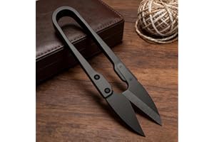 1pc Carbon Steel U-Shaped Pruning Shears,Easy Grip Handle, Professional Sharp Blade for Garden, Yard, and Needlework, Black M