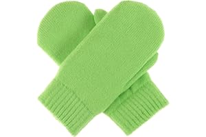 Be Your Own Style BYOS Unisex Winter Toasty Warm Solid Glitter Fleece Lined Knit Mitten Gloves