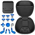 Sedicoca Complete Component Pack for Xbox Elite Wireless Controller Series 2 ,Includes 1 Carrying Case 1 Dock, 4 Paddles, 2 DPads,6 Thumbsticks,1Tool, for Xbox One Elite Series 2 Core Replacement Parts（blue ）