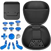 Sedicoca Complete Component Pack for Xbox Elite Wireless Controller Series 2 ,Includes 1 Carrying Case 1 Dock, 4 Paddles, 2 DPads,6 Thumbsticks,1Tool, for Xbox One Elite Series 2 Core Replacement Parts（blue ）