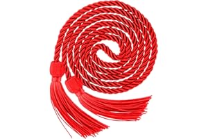 LEISLAM Graduation Cords, Graduation Honor Cords, Red Honor Cords, 2024 Graduation Tassel Honor Cords, 67" Long Braided Cords for 2024 Graduation Decorations Bachelor Gown for Student Master Doctoral