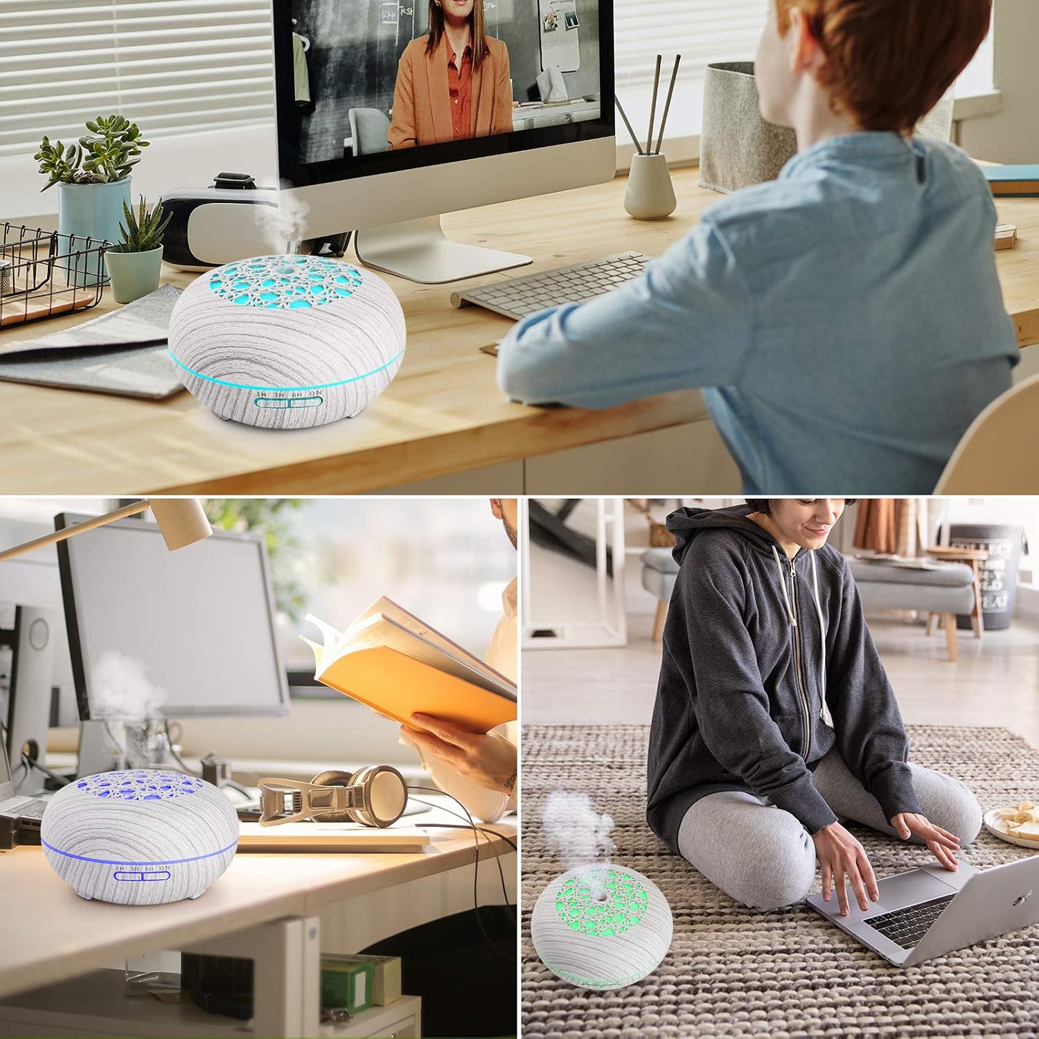 WD&CD 550ML Essential Oil Diffusers Ultrasonic Aroma Diffuser Humidifier Cool Mist with Remote Control, Waterless Auto-off - Image 4