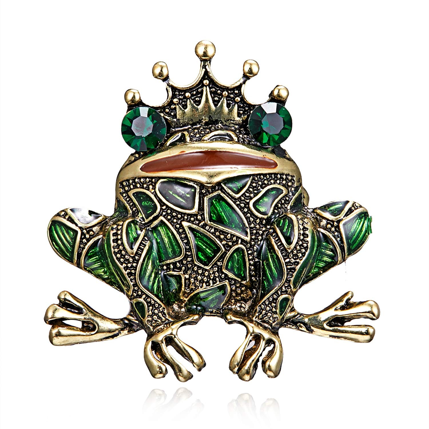 Seraphis Crystal Frog Brooch Rhinestone Pin Animal Brooches for Woman Jewelry Dress Accessory Vintage