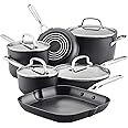 KitchenAid Hard Anodized Induction Nonstick Cookware Pots and Pans Set, 10 Piece, Matte Black