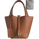 Mini Bucket Tote Handbag (Gold Brown)