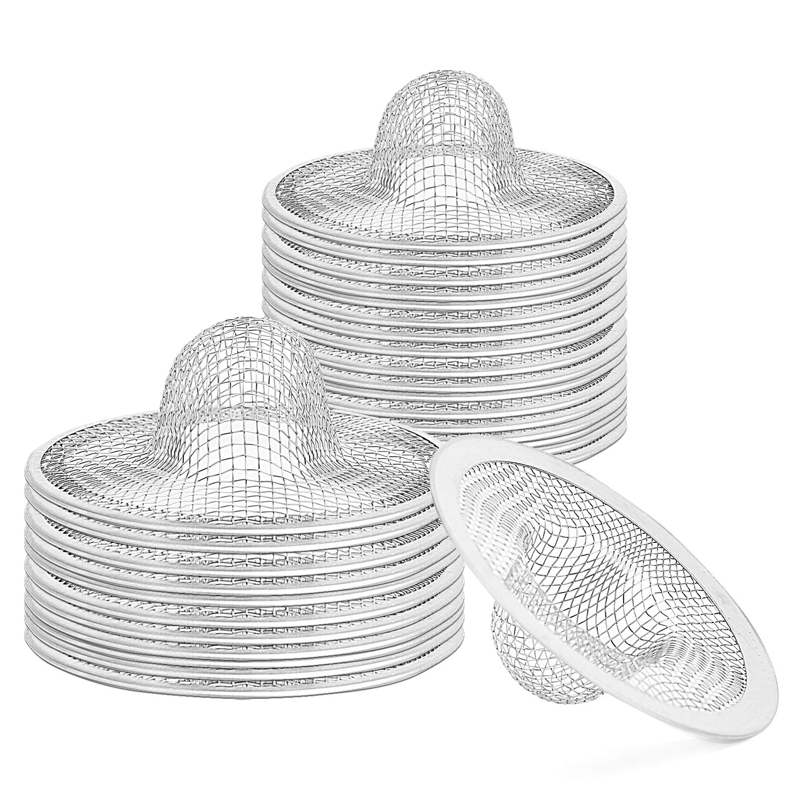 Photo 1 of Kingrol 50 Pack Stainless Steel Sink Strainer, 2-3/4 Inch Slop Basket Filter Trap for Kitchen, Bathroom, Balcony, Floor Drain (2-3/4 Inch)