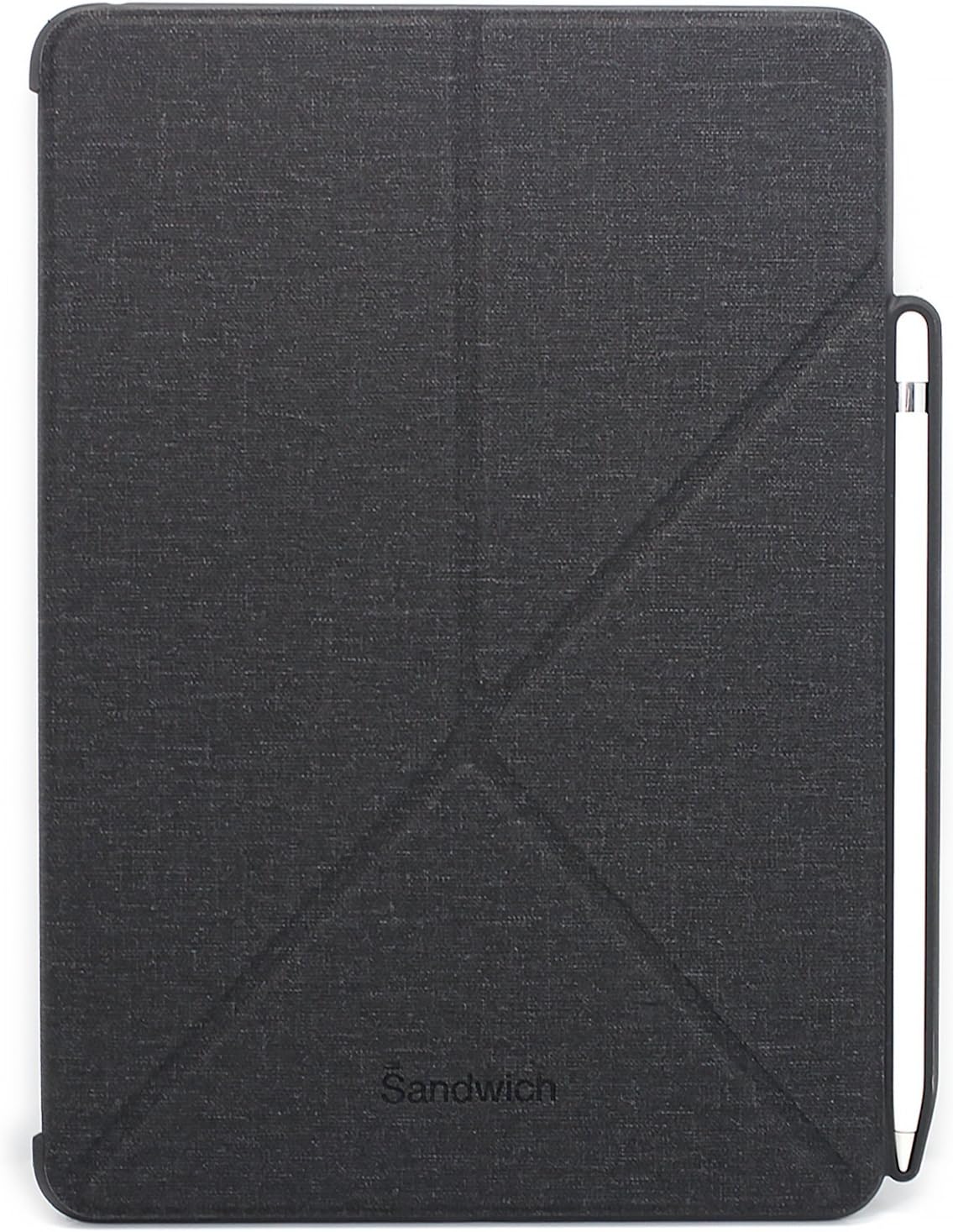 Sandwich Folio Cover with Pencil Holder for Apple iPad 9.7-inch (Black)