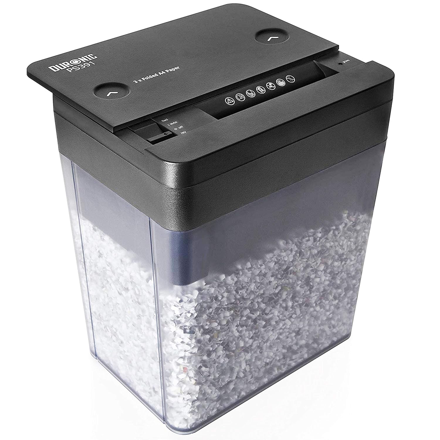 Duronic Mini Desktop Paper Micro Cross Cut Electric Shredder PS391