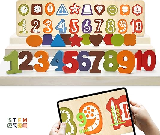 Amazon Kippto 木製パズル 幼児向け 123種類の数字と幾何学的なパズル 3 5歳 就学前教育学習玩具 男の子と女の子向け 数え算を学ぶ ピース ジグソーパズル おもちゃ Amazon Kippto 木製パズル 幼児向け 123種類の数字と幾何学的なパズル 3 5歳 就学前教育学習玩具 男の子と女の子向け 数え算を学ぶ ピース ジグソーパズル おもちゃ