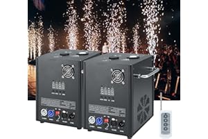 2PCS 500W Cold Spark Machine 3-13ft Adjustable Height with Remote DMX Control for Party Stage DJ Wedding Disco Show Event Ind
