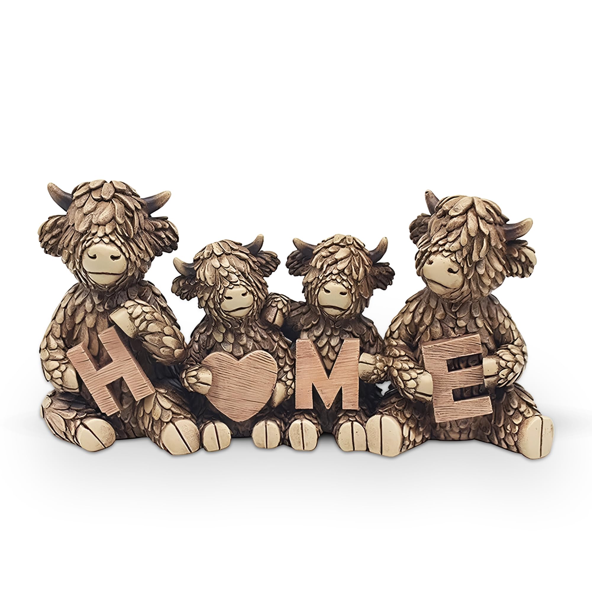 Lesser & Pavey Hughie Highland Cows Home Figurine For Home & Office | Home Decor Ornaments Gift For Women & Men | Beautiful Figurine For Indoor & Outdoor | Living Room Decor Ornaments — image 1