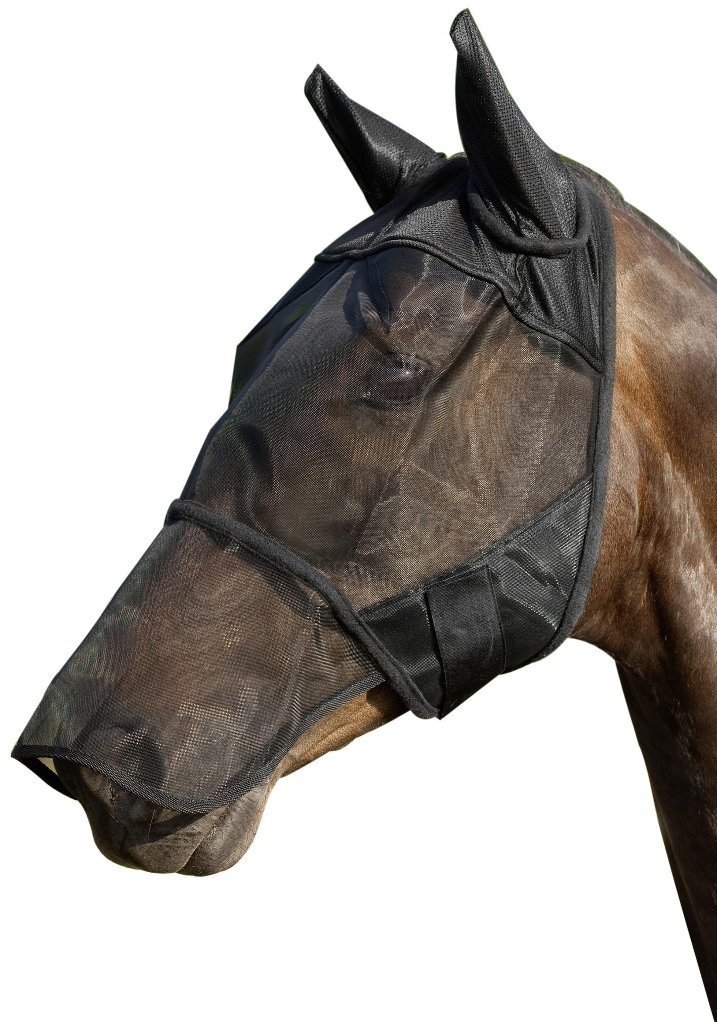 USG Fly Veil with Ear and Nostrils Protector, Pony, Black