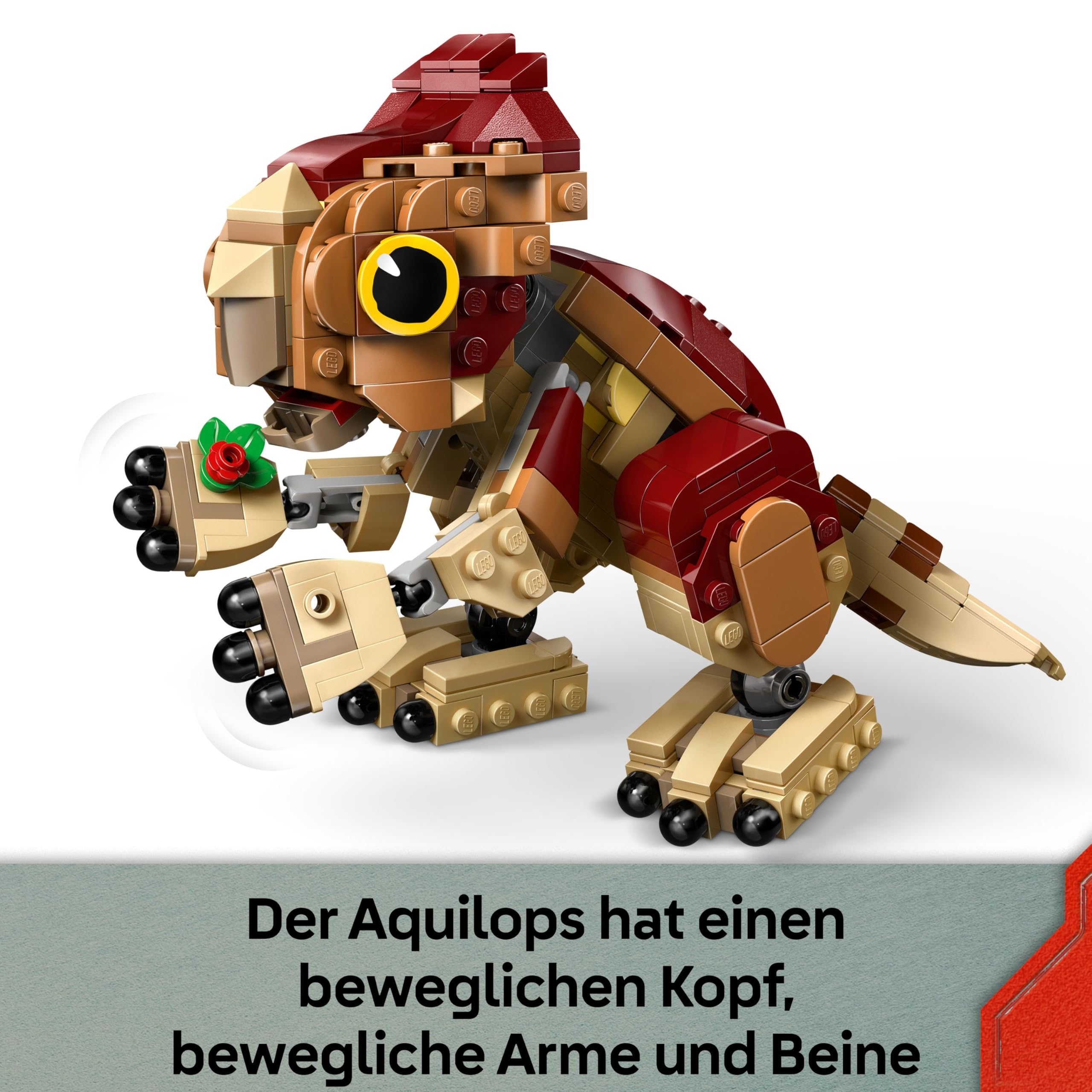 LEGO Jurassic World Babydinosaurier Dolores: Aquilops – Spielzeug-Dinosaurier zum Bauen und Spielen mit Spielpflanze – Geschenk für Kinder ab 7 Jahren und Fans des Films Die Wiedergeburt – 76970 3
