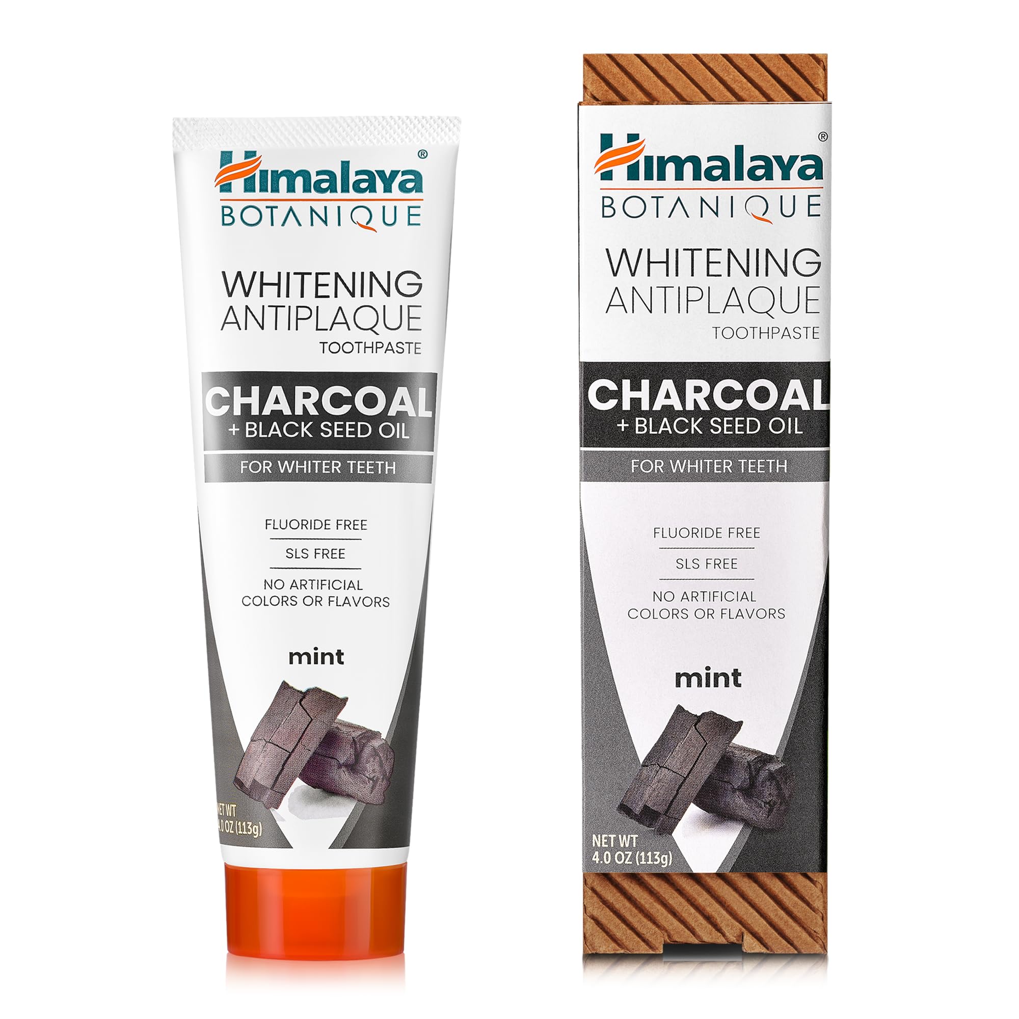 Himalaya, Whitening Antiplaque Toothpaste, Charcoal + Black Seed Oil, Mint, 4.0 oz (113 g)
