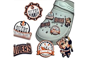 5PCS Canada Edmonton Hockey Inspired Shoe Charms Set for Fans Teens Adults – Canadian Hockey Team Inspired Style Decorative A