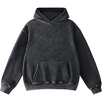 DXSHCV Oversize Men's Vintage Hoodie Pullover Long Sleeve