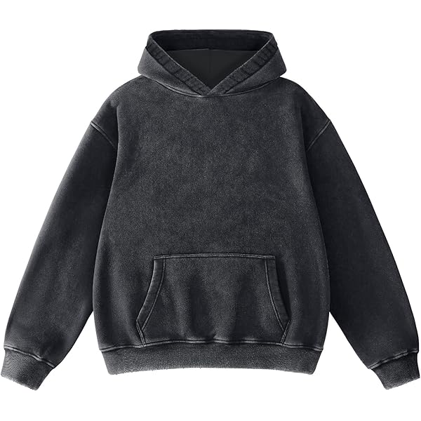 DXSHCV Acid Wash Oversized Mens Hoodies Vintage Hoodie for
