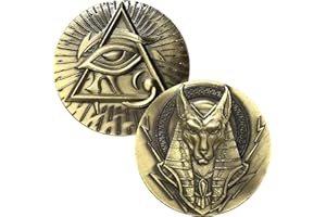 YAKIN SHOP Egyptian Culture Anubis Challenge Coin Eye of Horus Metal Lucky Coin