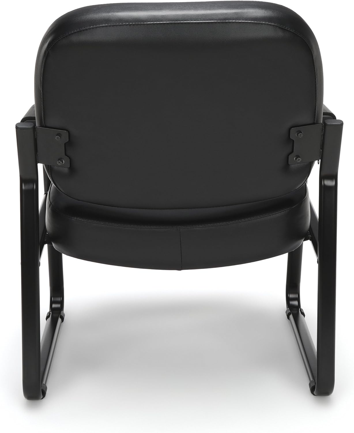 OFM Core Collection Big and Tall Guest and Reception Chair with Arms, Anti-Microbial/Anti-Bacterial Vinyl, in Black (407-VAM-606): Furniture & Decor