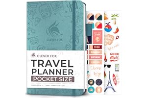 Clever Fox Travel Journal – Vacation Planner with Budget Plan, Packing List, Expense Tracker & Trip Journal – Travelling Itin