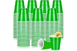 Pineburg 200pack 2oz Christmas Disposable Shot Glasses,Green Plastic Shot Glasses, Mini Disposable Cups for Parties NewYear Valentine Weddings Party Games & Events Supplies(Green)