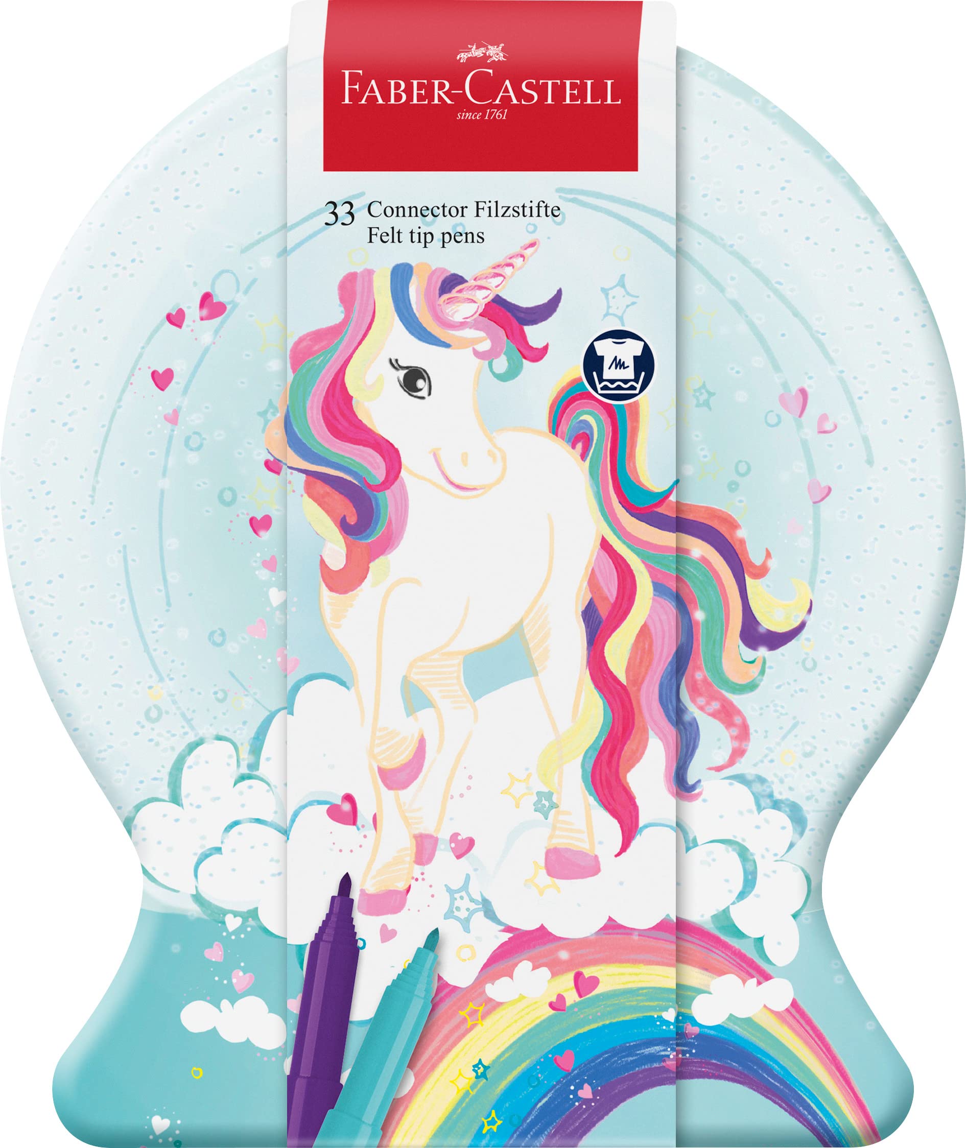 Faber-Castell Fibre-tip pen Connector Snow Globe Tin - Unicorn Design
