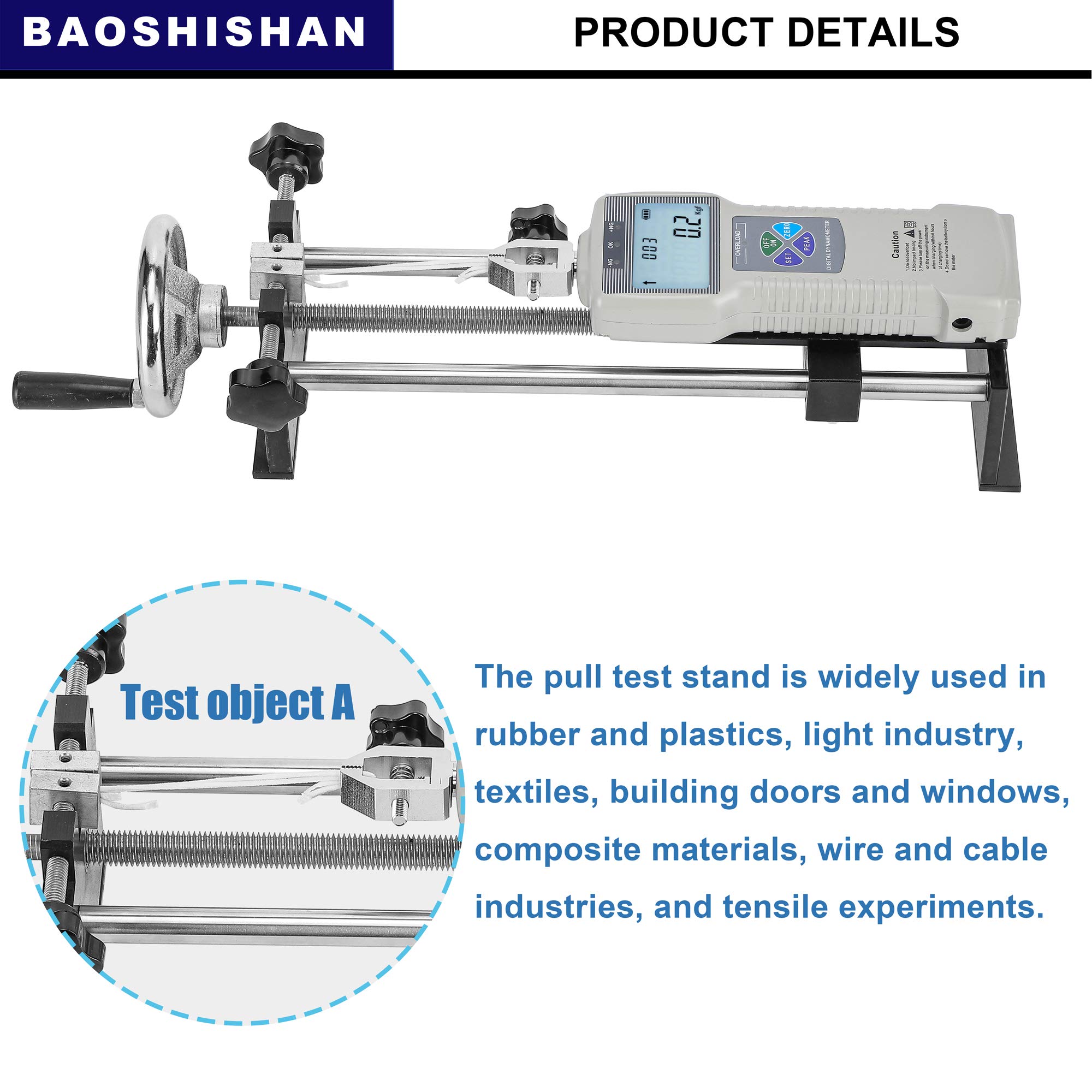 BAOSHISHAN Digital Force Gauge ZP500N (50kgf/110lbf/500N) With APW
