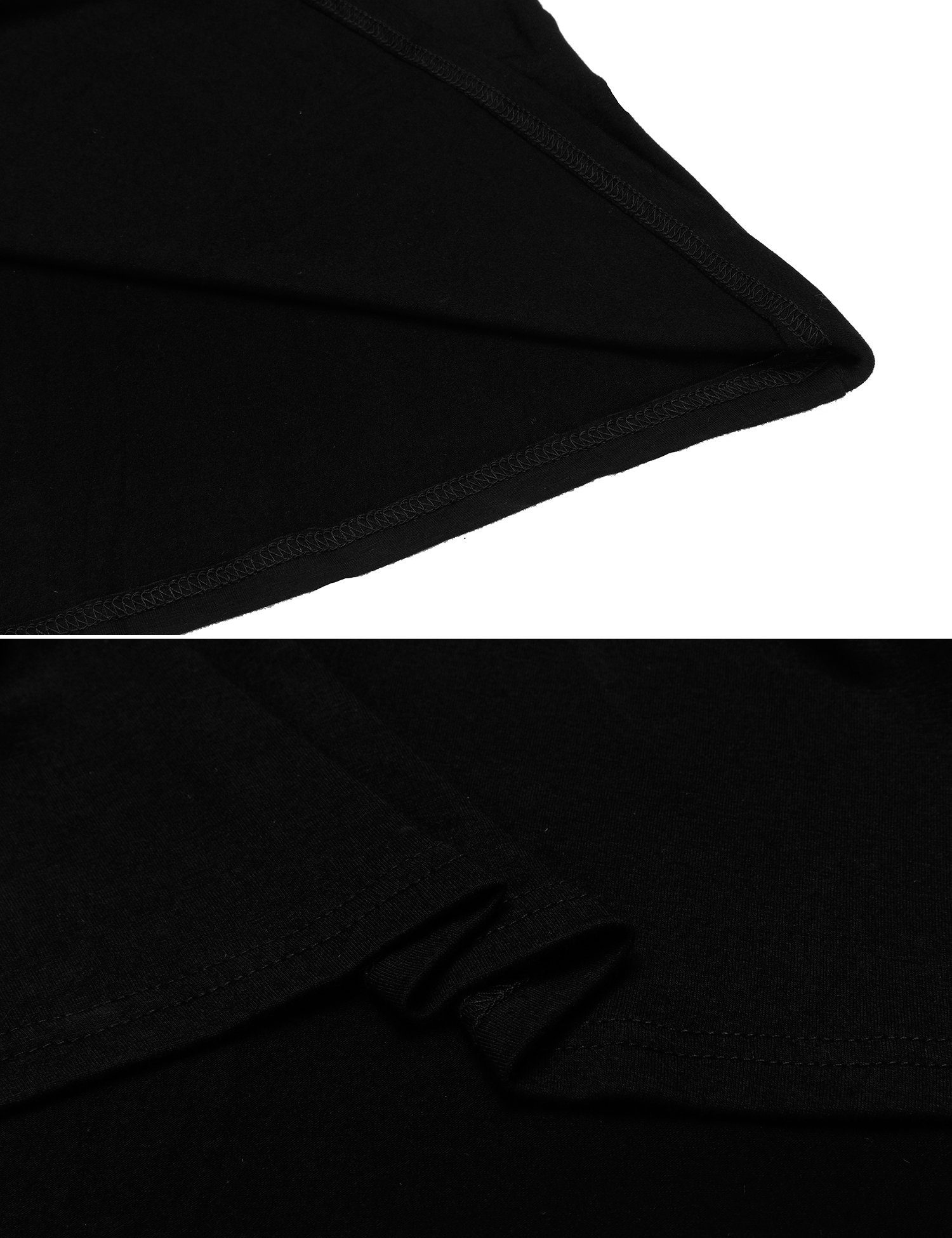 Elesol Women\'s Cold Shoulder Round Neck Ruffle Sleeve Maxi Dress Black S