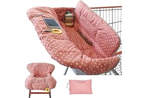 Shopping Cart Cover for Baby or Toddler 2-in-1 High Chair Cover Universal Fit for Boy or Girl Includes Carry Bag Machine Wash