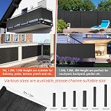 INMOZATA PVC Garden Screening 1.5m High Privacy Fence Grey 5m view 5