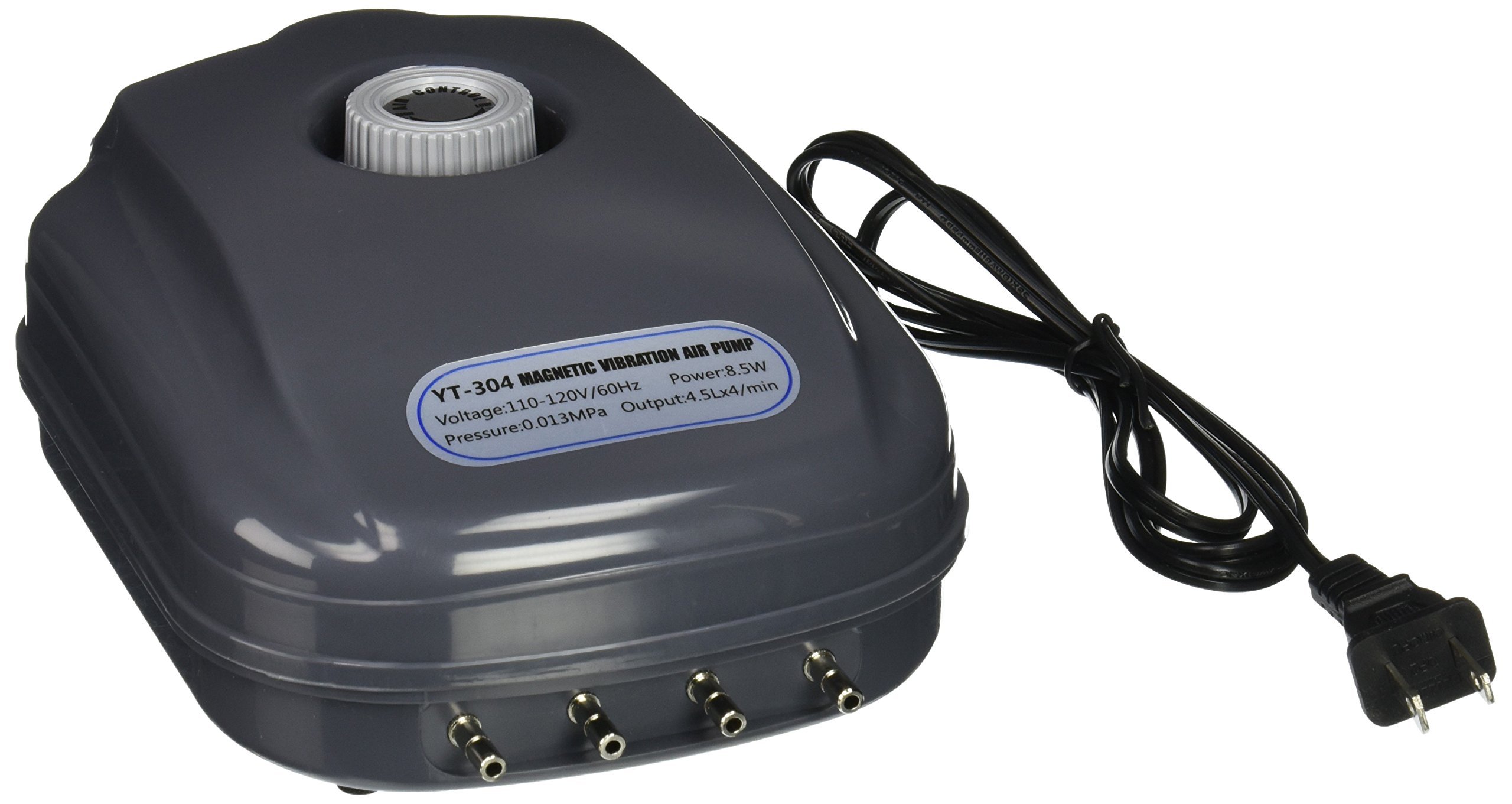 SUN YT304 18 LPM Aquarium Air Pump with 4 Outlets, 8.5W, 120 gallon eBay