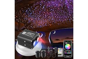 SUNKENET 20W Twinkle Starlight Headliner Kit, Star Lights for Car Roof & Home Decoration, Fiber Cable 550pcs*0.03in*9.8ft Star Light Headliner with Bluetooth APP/Remote Control/Music Mode