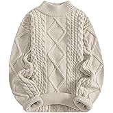 Aelfric Eden Oversized Sweater for Women Turtleneck Long Sleeve Sweater Arctic Velvet Knit Pullover