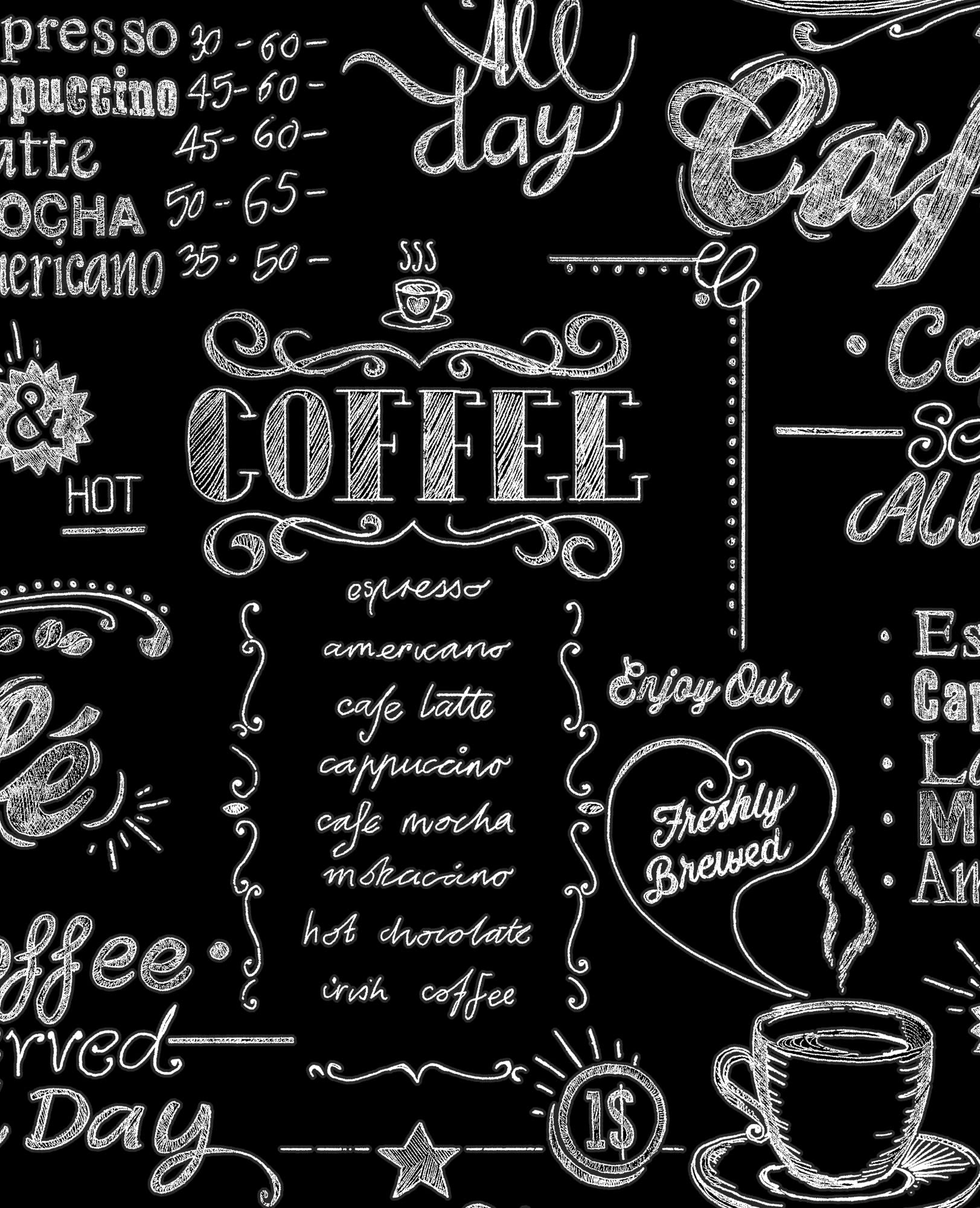 Superfresco Easy Coffee Shop Wallpaper | Paste the Wall | Black Novelty | Eco-Friendly
