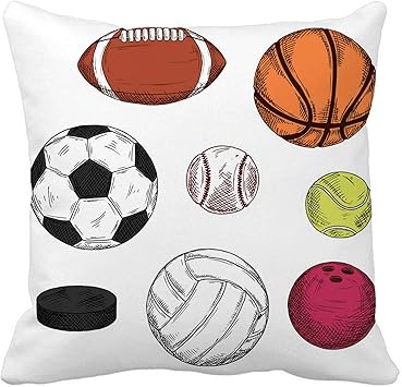 Amazon Com Awowee Throw Pillow Cover Sketch Of Ice Hockey Puck
