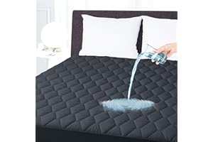 Cal King Waterproof Mattress Protector, Breathable Noiseless Mattress Cover, Deep Pocket Fit Up to 21 Inches, Quilted Alterna