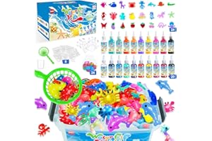 QANIY Aqua Fairy Water Gel Kit - DIY Magic Water Elf Toys with 20 Gels & 24 Molds - Birthday Gifts for Kids