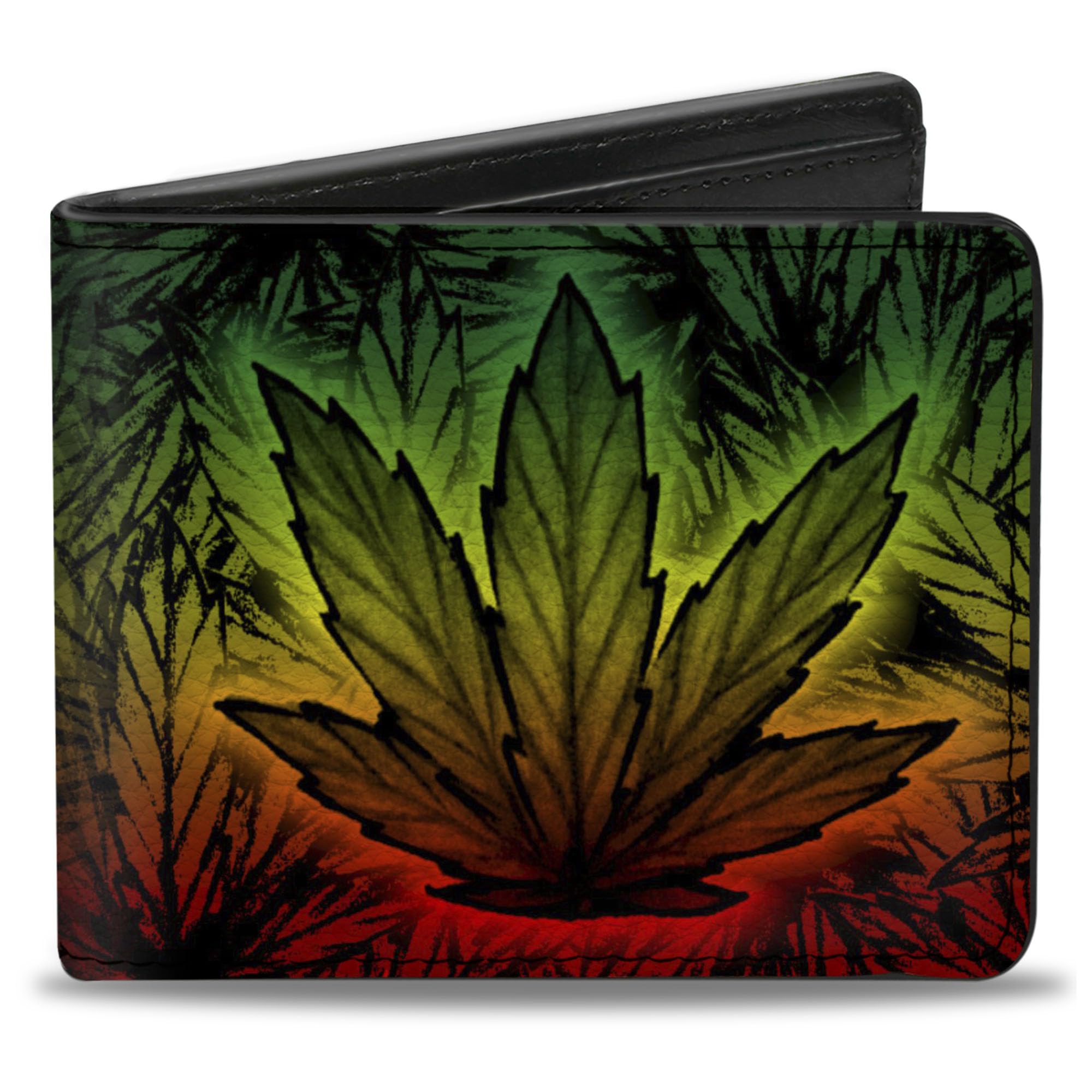 Buckle-Down Men's Bifold Wallet Weed Travel Accessory Bi-fold Wallet, Multicoloured, 4.0" x 3.5"